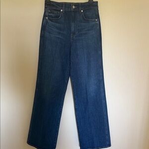 Veronica Beard Taylor Relaxed wide leg high rise Jean, med wash